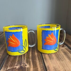 Vintage Arcoroc Tulip Mug - Yellow